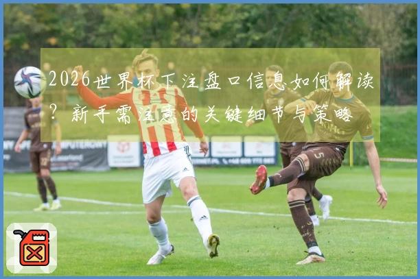 2026世界杯下注盘口信息如何解读？新手需注意的关键细节与策略