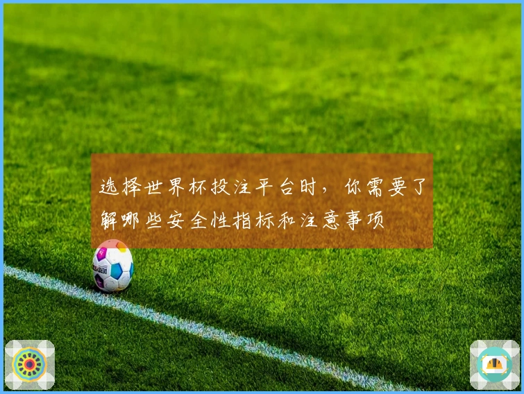 选择世界杯投注平台时，你需要了解哪些安全性指标和注意事项